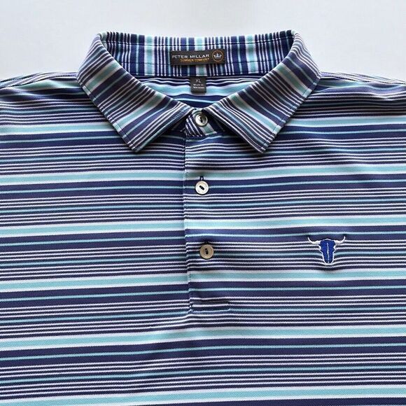 Peter Millar Summer Comfort Performance Polo w/logo Mens XL - Picture 1 of 9